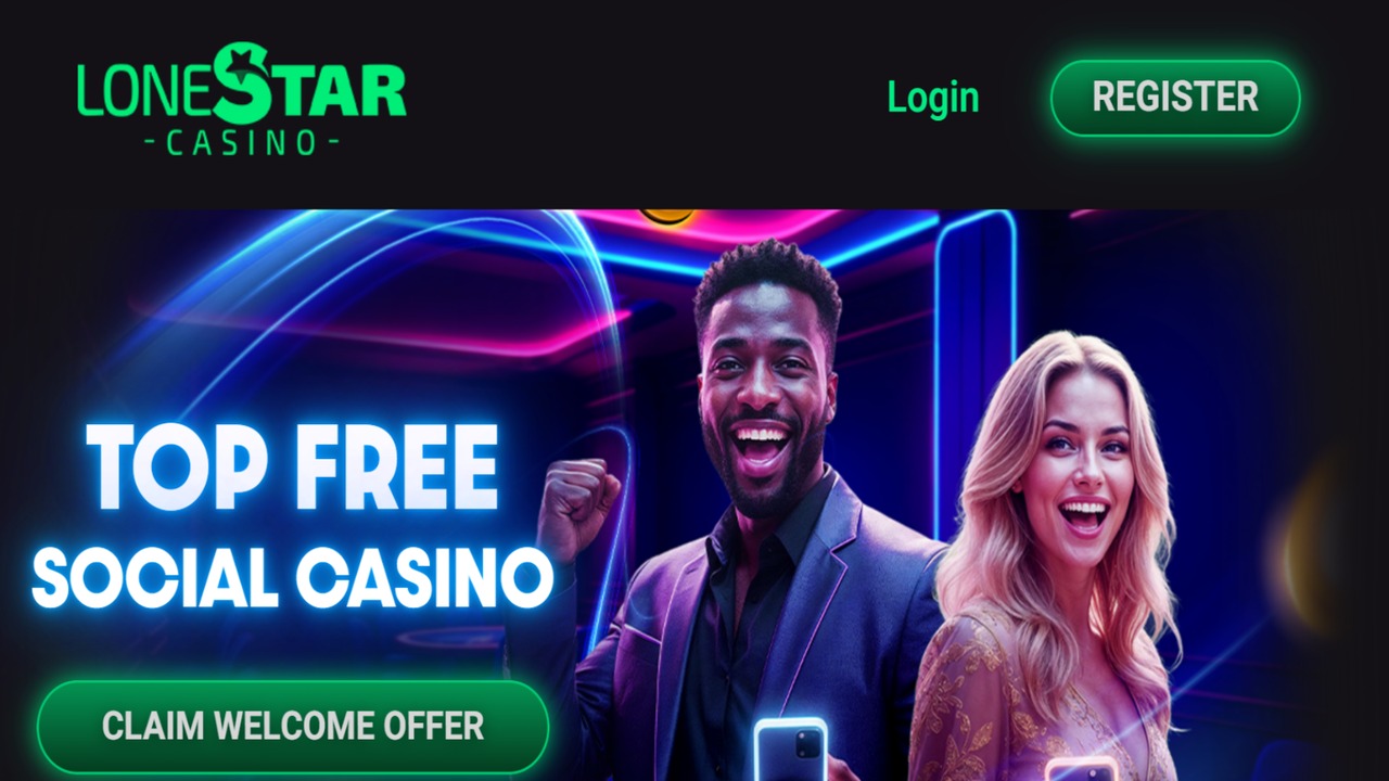 LoneStar Casino — top free social casino welcome screen